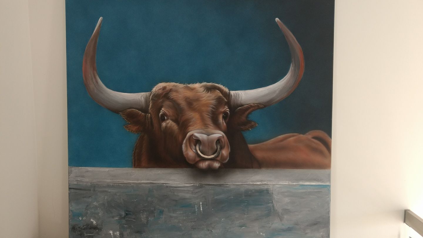 Foto van geairbrushte stier